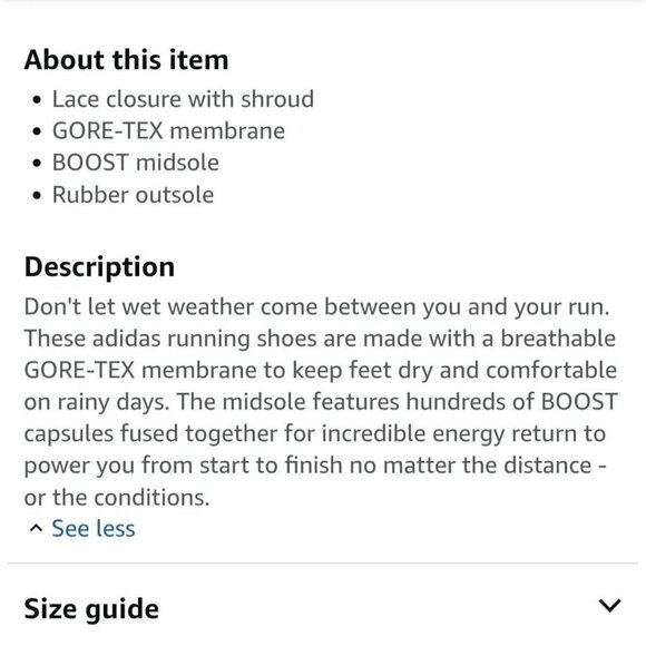 Adidas Ultra Boost 22 Goretex Membrane Boost Midsole Gray #130624033 Size 13 - Picture 15 of 15